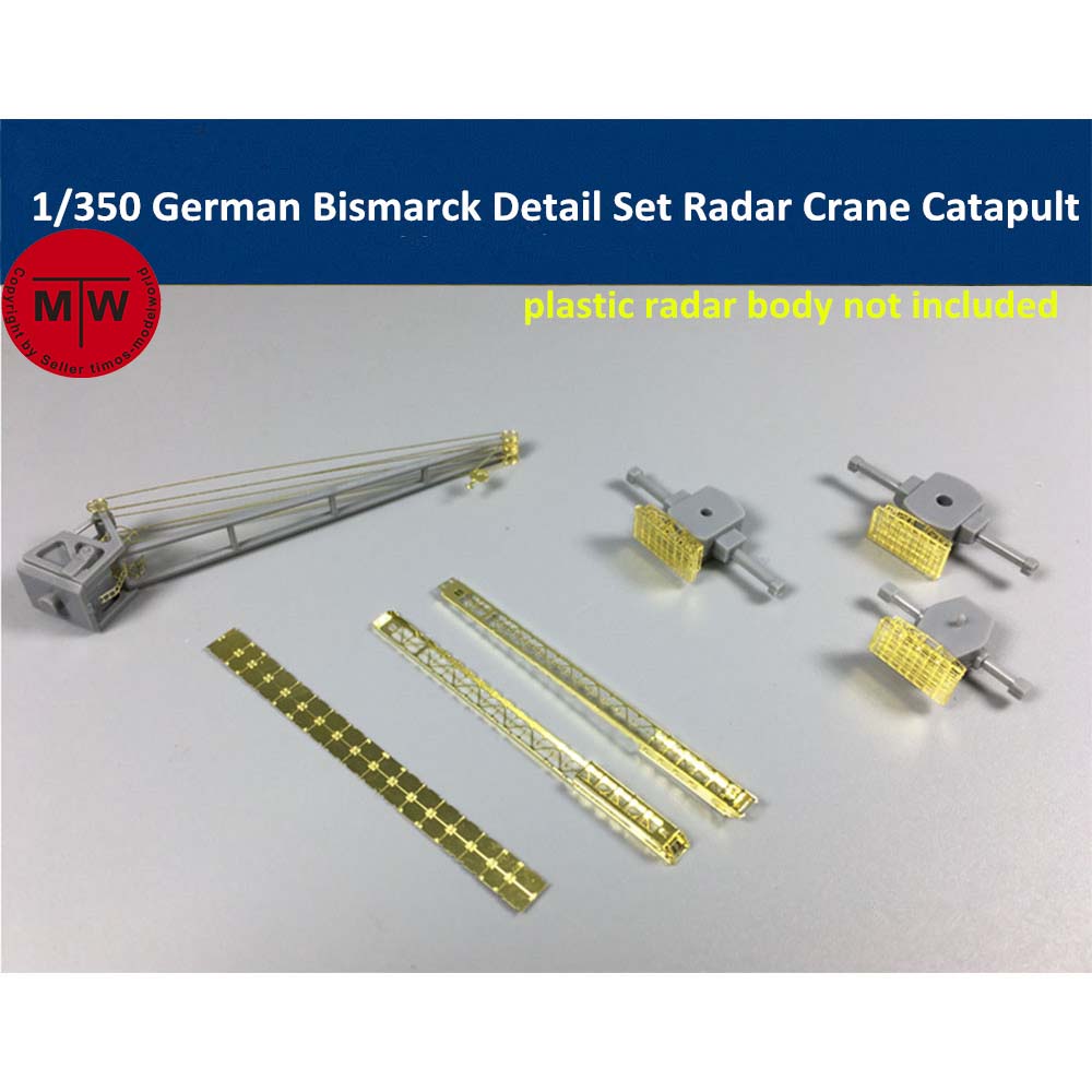 Model Kit Battleship - Bismarck Tirpitz-Juego de detalles, catapulta de