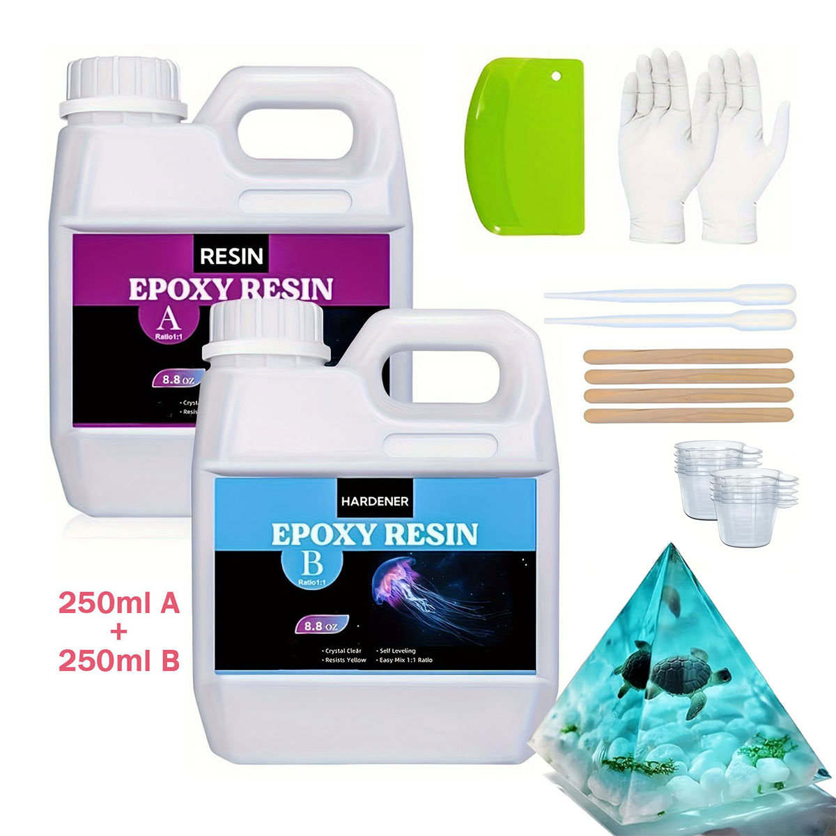 Resin Kit Cast - Kit de resina de fundición transparente
