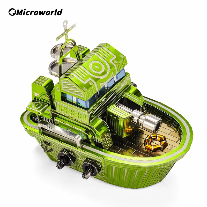 Model Kit Battleship - Microworld-juegos de rompecabezas de Metal 3D,