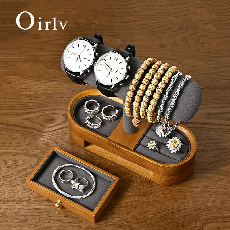 Model Kit Display - Oirlv-estante organizador de relojes de madera