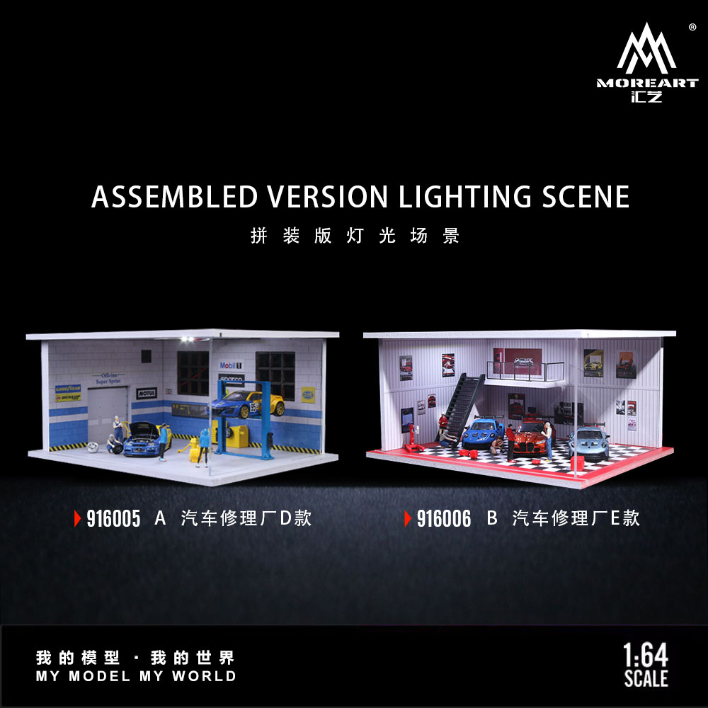 Model Kit Display - Más arte 1:64 Diorama de iluminación