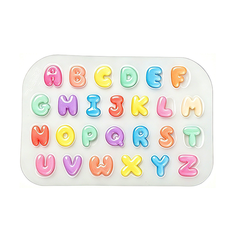 Resin Kit Cast - 2 Moldes de Silicona Mini Letras,