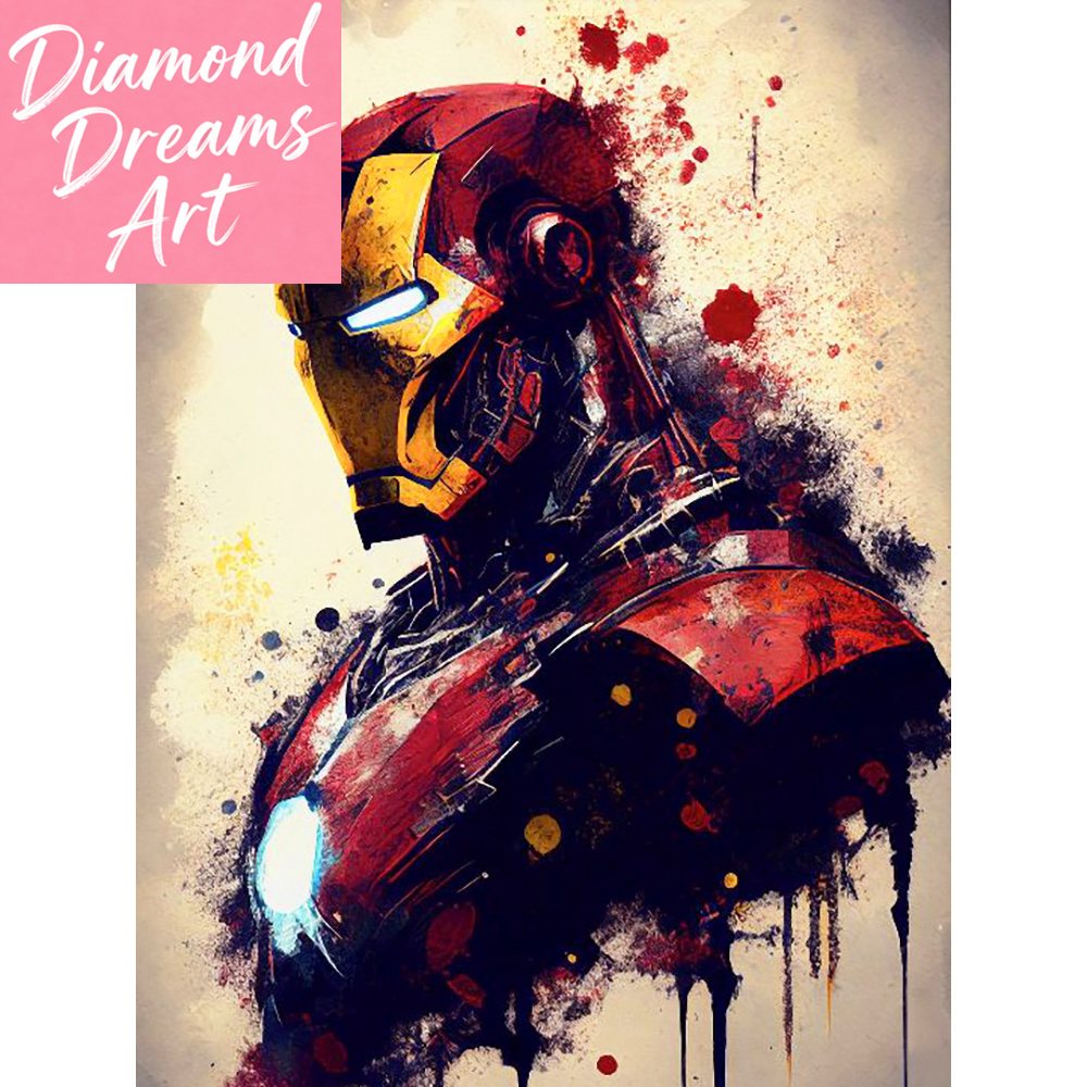 Model Kit Iron Man - Set de Pintura de Diamantes DIY