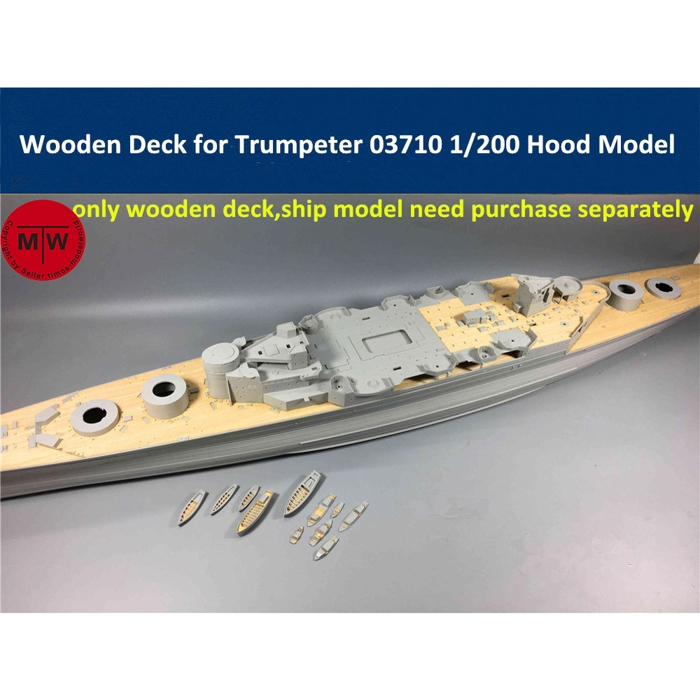 Model Kit Battleship - Cubierta de madera a escala 1/200