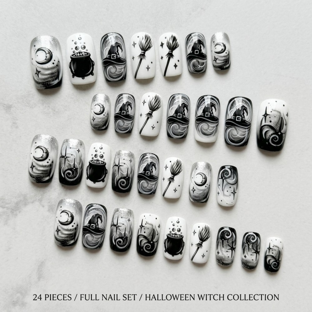 24 Uñas Postizas de Halloween  - Sanding Stick Set reseña y precio