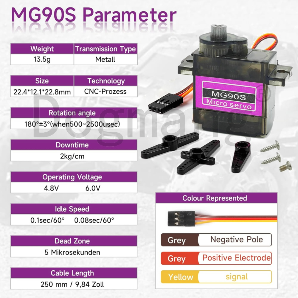 Servo MG90S, 1/2/4/10/20/50 Ud - Model Kit Ship reseña y precio