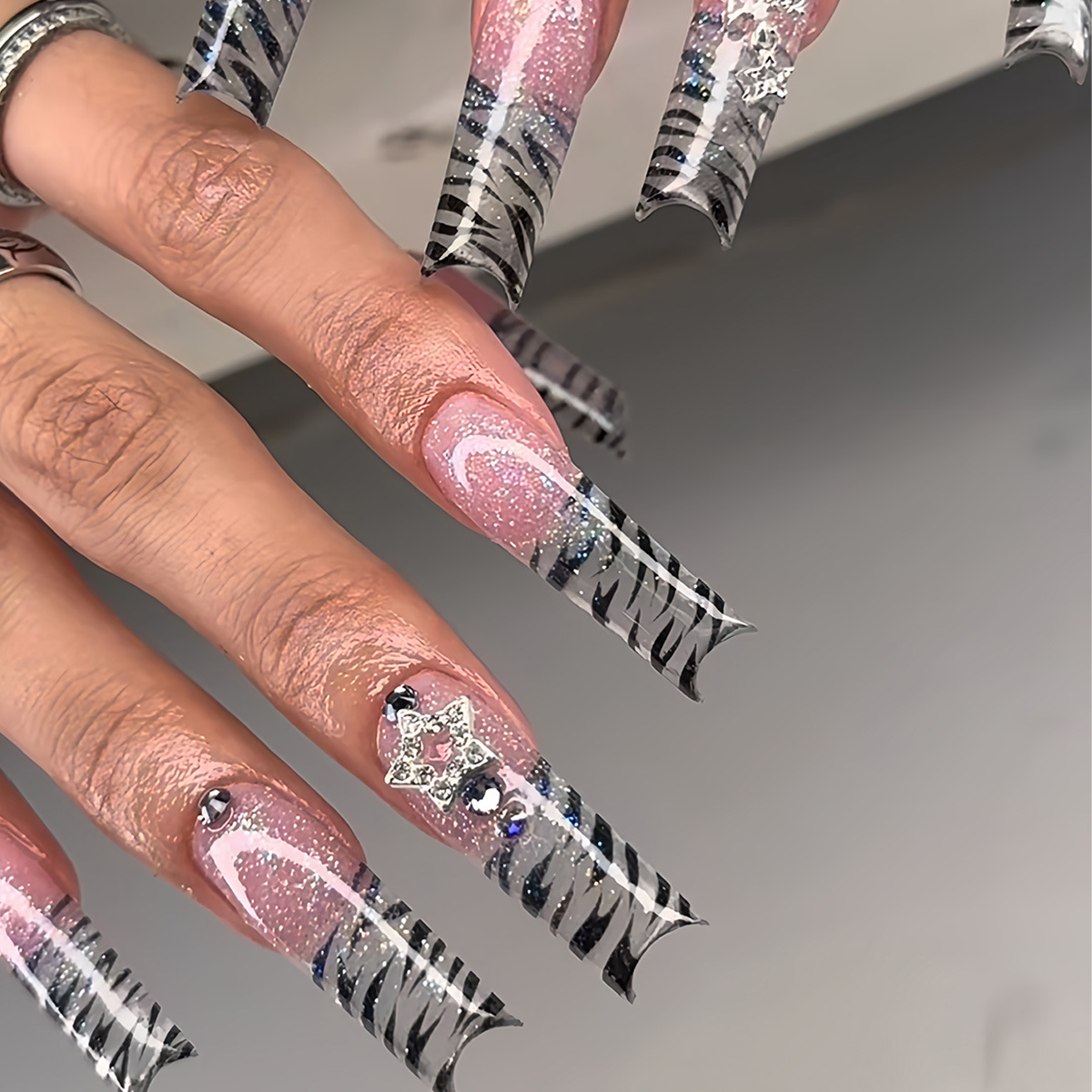 24 Uñas Postizas Largas con Fo - Sanding Stick Set reseña y precio