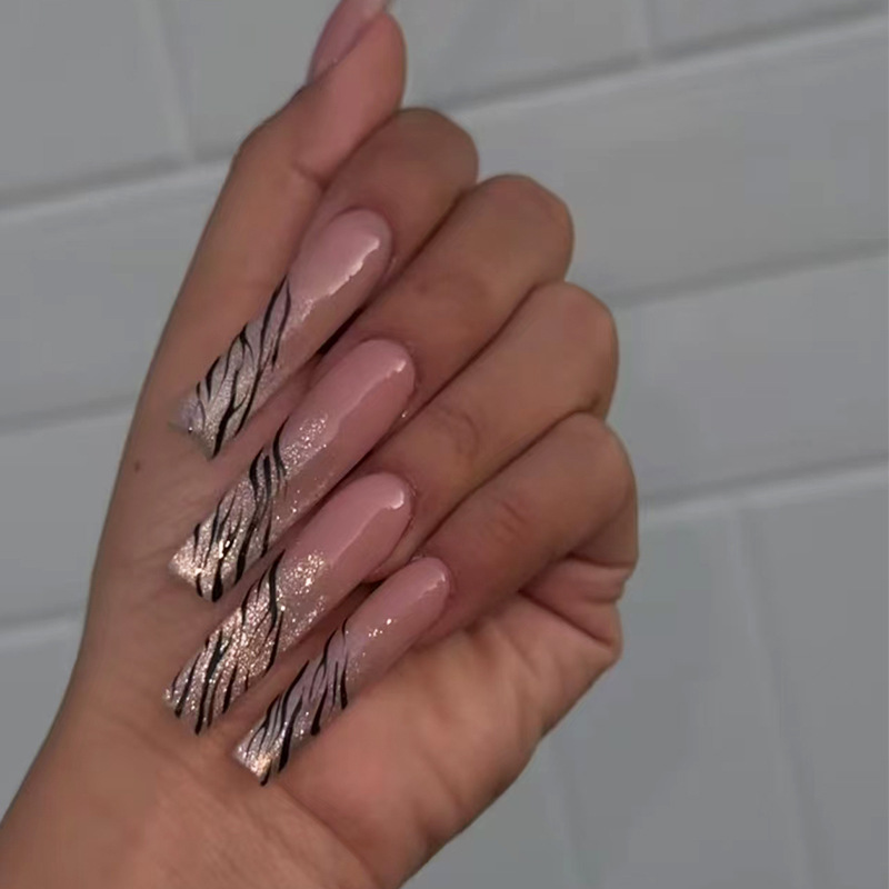 24 Uñas Postizas Largas con Fo - Sanding Stick Set reseña y precio